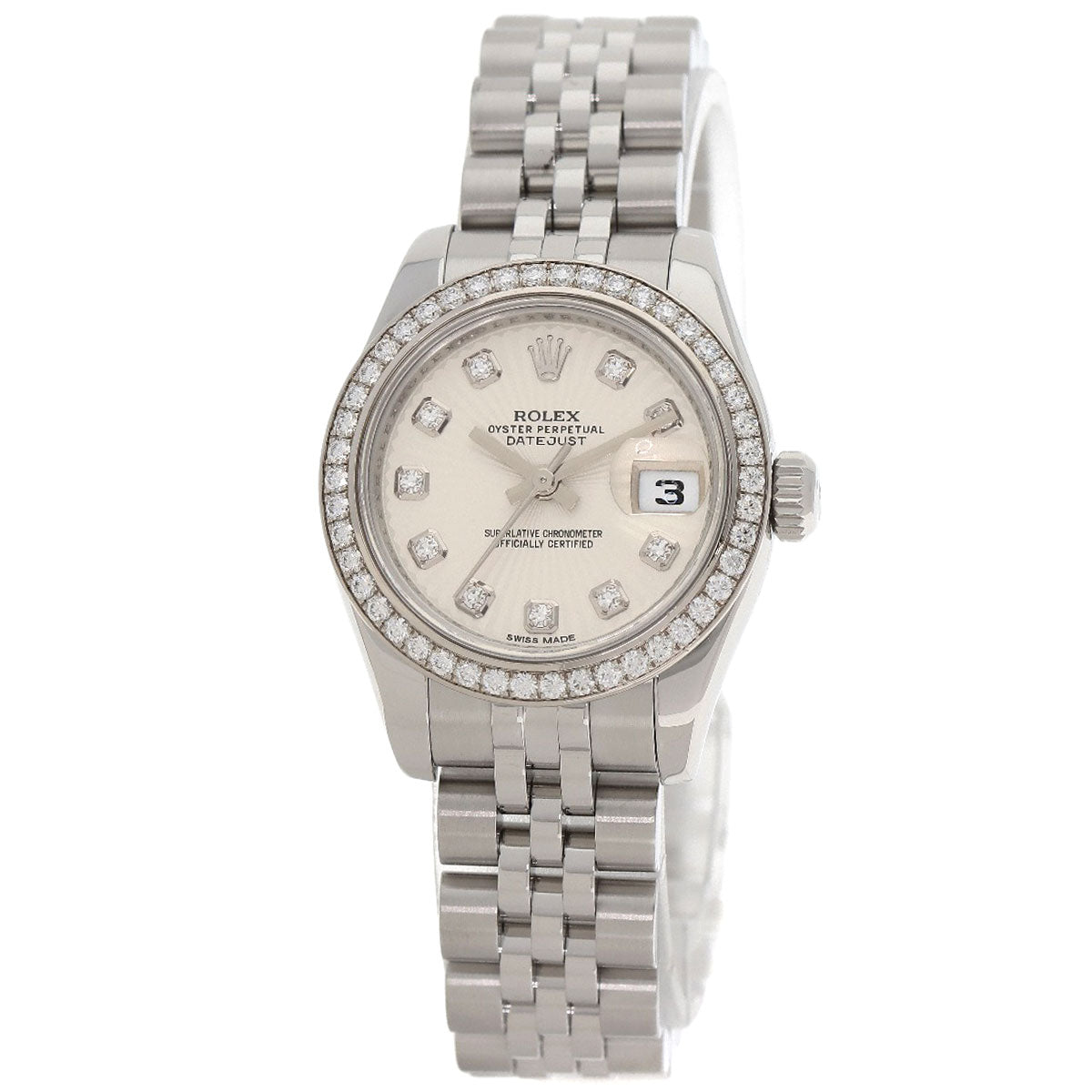ROLEX Datejust 10P Bezel Diamond Watches 179384G Stainless Steel/Stainless Steel Ladies
