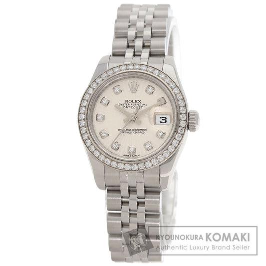 ROLEX Datejust 10P Bezel Diamond Watches 179384G Stainless Steel/Stainless Steel Ladies