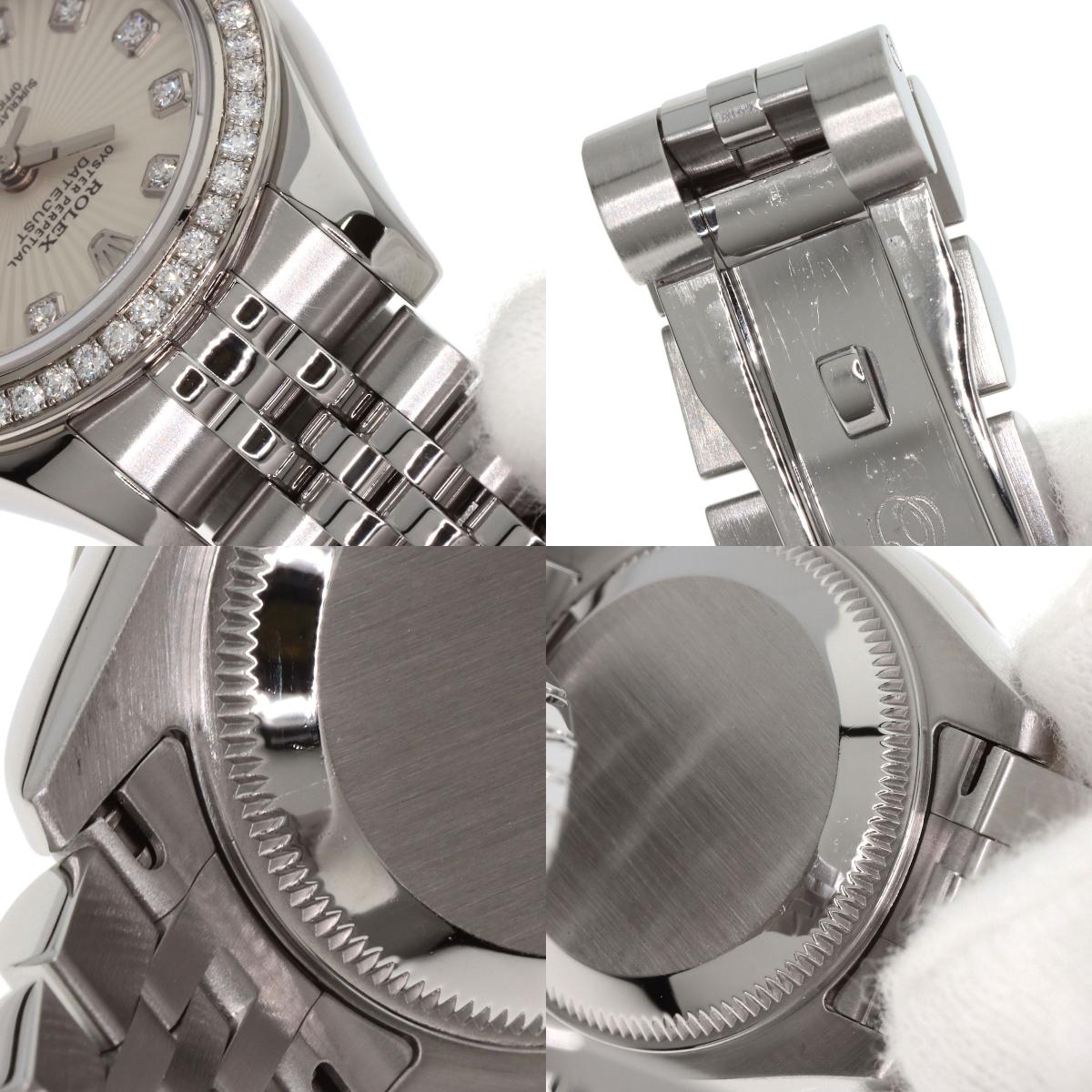 ROLEX Datejust 10P Bezel Diamond Watches 179384G Stainless Steel/Stainless Steel Ladies