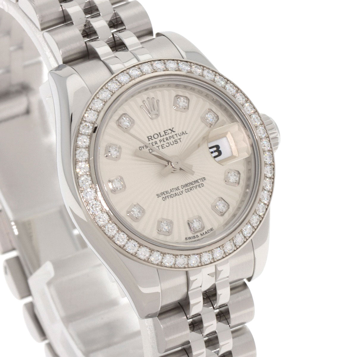 ROLEX Datejust 10P Bezel Diamond Watches 179384G Stainless Steel/Stainless Steel Ladies