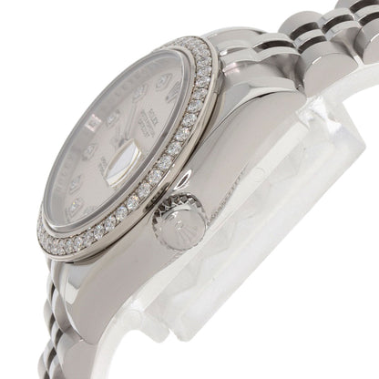ROLEX Datejust 10P Bezel Diamond Watches 179384G Stainless Steel/Stainless Steel Ladies