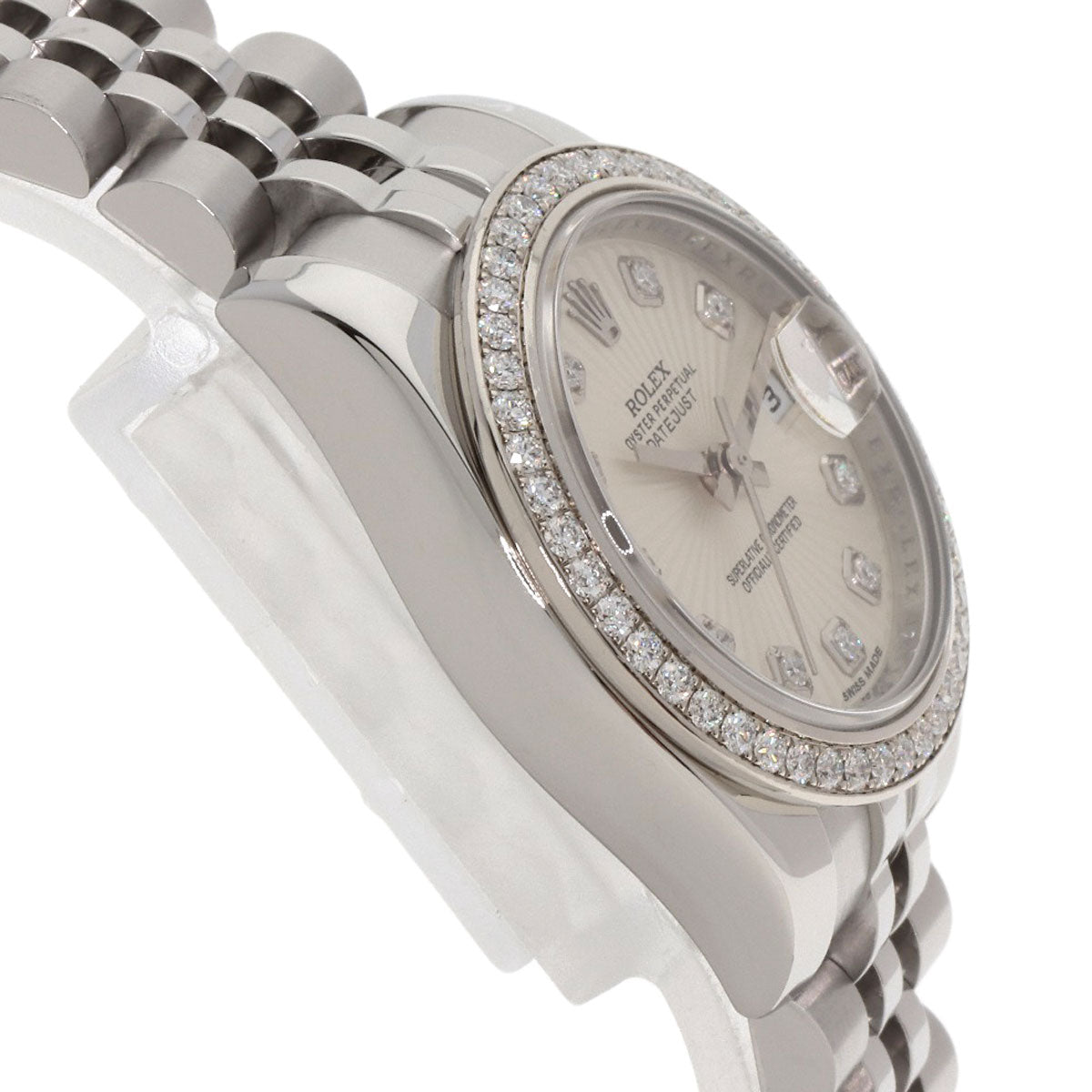 ROLEX Datejust 10P Bezel Diamond Watches 179384G Stainless Steel/Stainless Steel Ladies