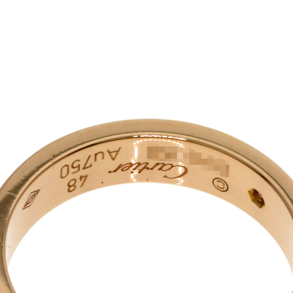 CARTIER mini love ring 1P Diamond #48 Ring K18 Pink Gold Ladies [Used]