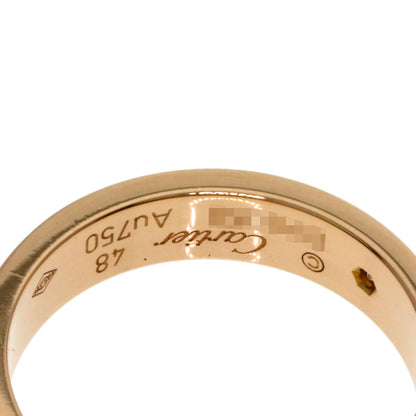 CARTIER mini love ring 1P Diamond #48 Ring K18 Pink Gold Ladies [Used]