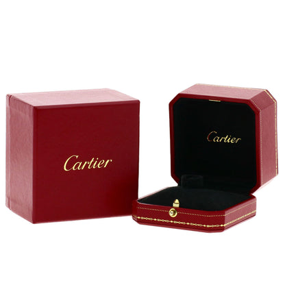 CARTIER love ring half diamond # 51 Ring K18 Pink Gold Ladies [Used]