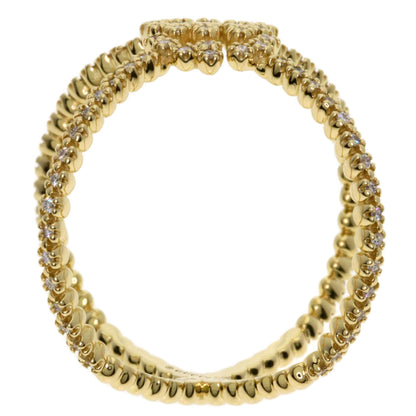 GUCCI GG Running Diamond #13 Ring K18 Yellow Gold Ladies [Used]