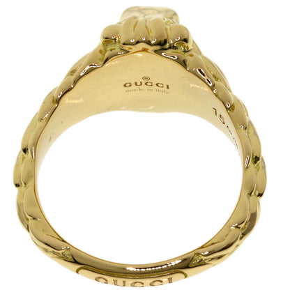 GUCCI Lionhead Fire Opal #15 Ring K18 Yellow Gold Ladies [Used]