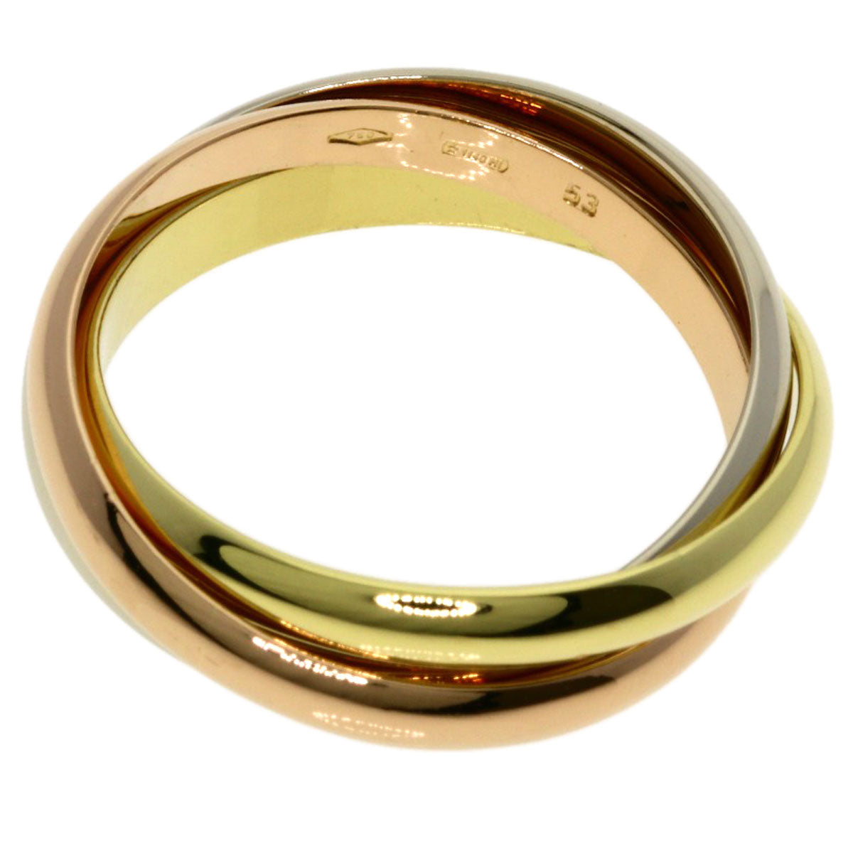 CARTIER Trinity SM #53 Ring K18 Yellow Gold K18 White GoldLadies [Used]