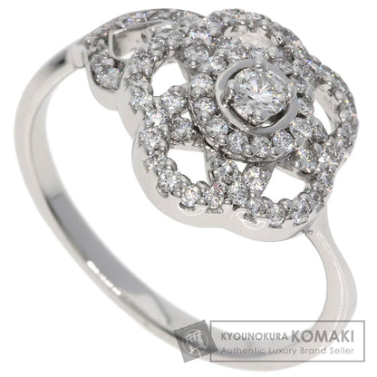 CHANEL Camellia Collection Diamond Ring K18 White Gold Ladies [Used]