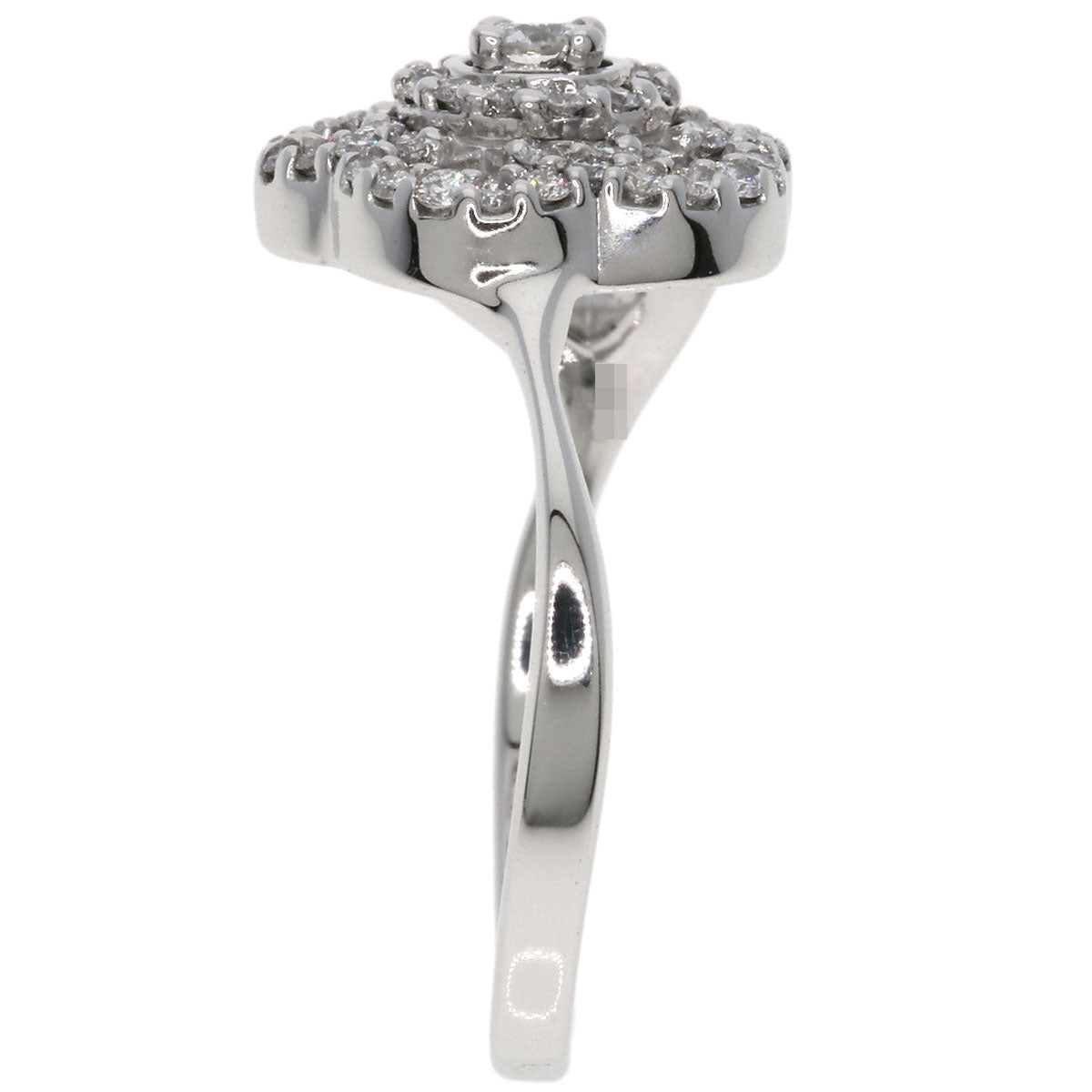 CHANEL Camellia Collection Diamond Ring K18 White Gold Ladies [Used]