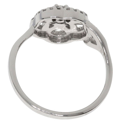 CHANEL Camellia Collection Diamond Ring K18 White Gold Ladies [Used]