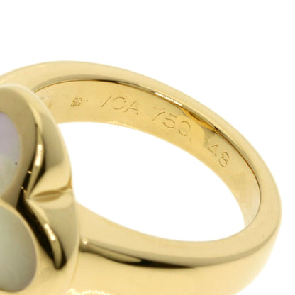 Van Cleef & Arpels Pure Alhambra Shell #48 Ring K18 Yellow Gold Ladies [Used]