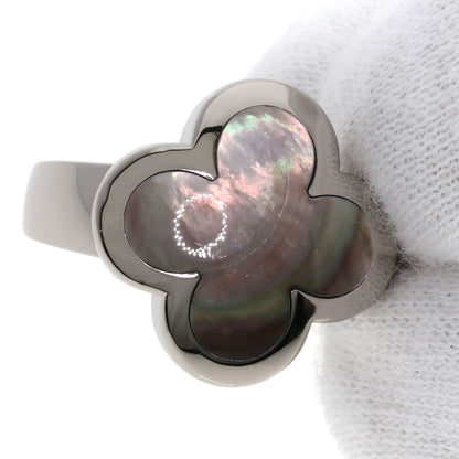 Van Cleef & Arpels Pure Alhambra Shell Ring K18 White Gold Ladies [Used]