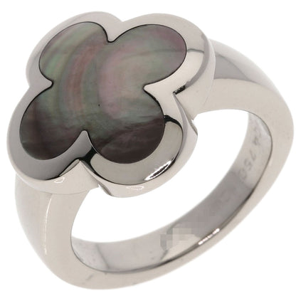 Van Cleef & Arpels Pure Alhambra Shell Ring K18 White Gold Ladies [Used]