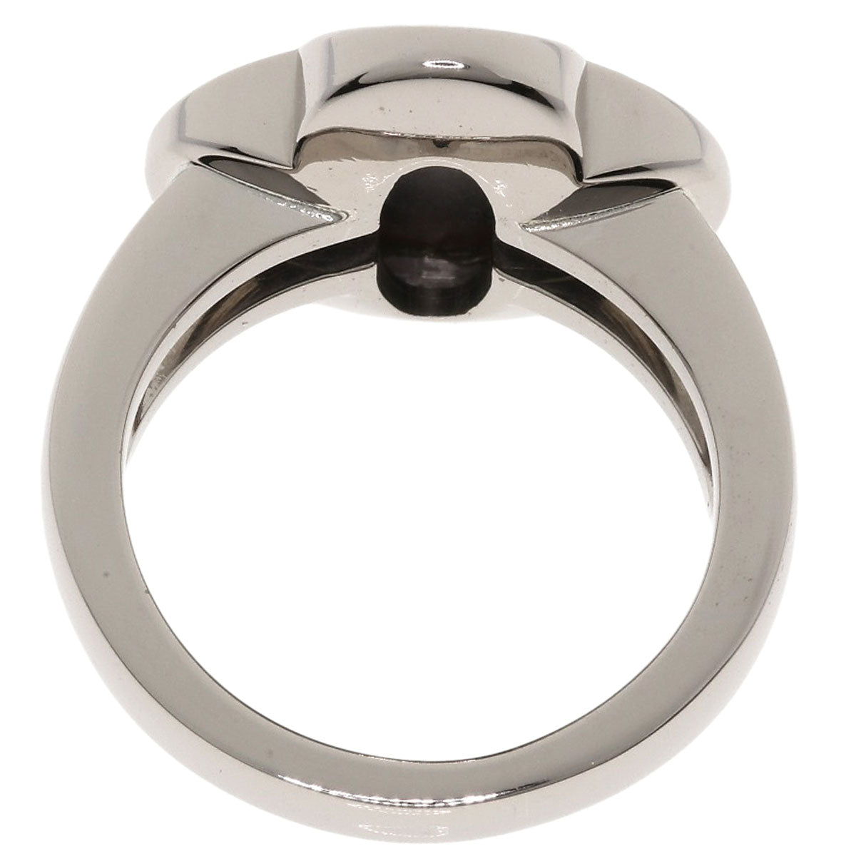 Van Cleef & Arpels Pure Alhambra Shell Ring K18 White Gold Ladies [Used]