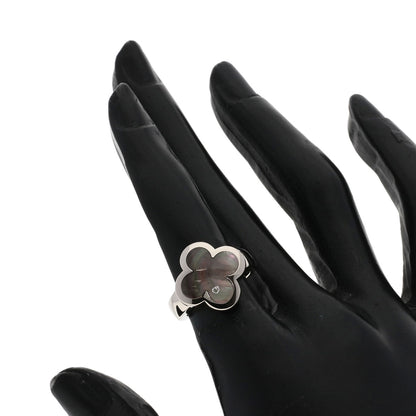 Van Cleef & Arpels Pure Alhambra Shell Ring K18 White Gold Ladies [Used]