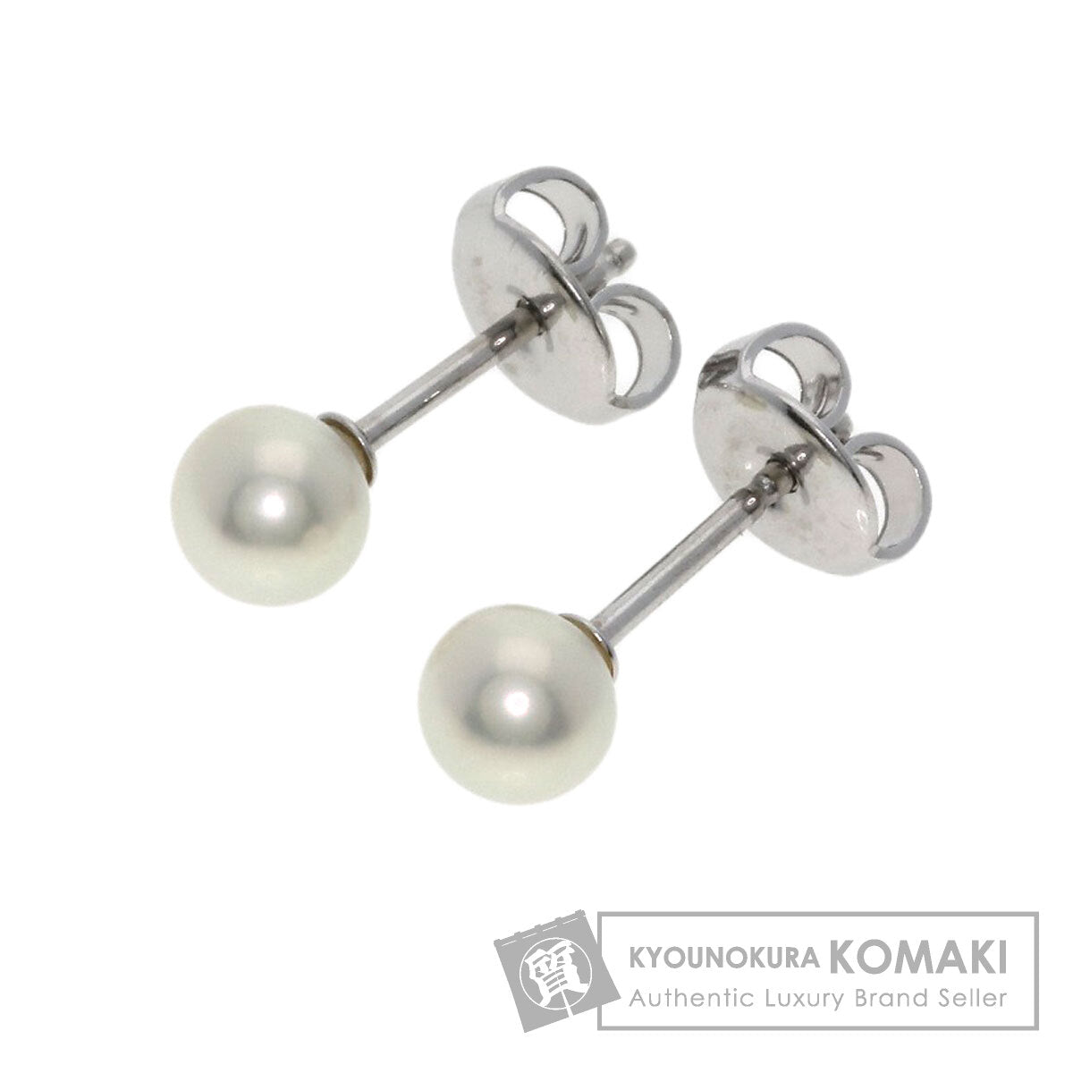 MIKIMOTO Pearl Pearl earring K18 White Gold Ladies [Used]
