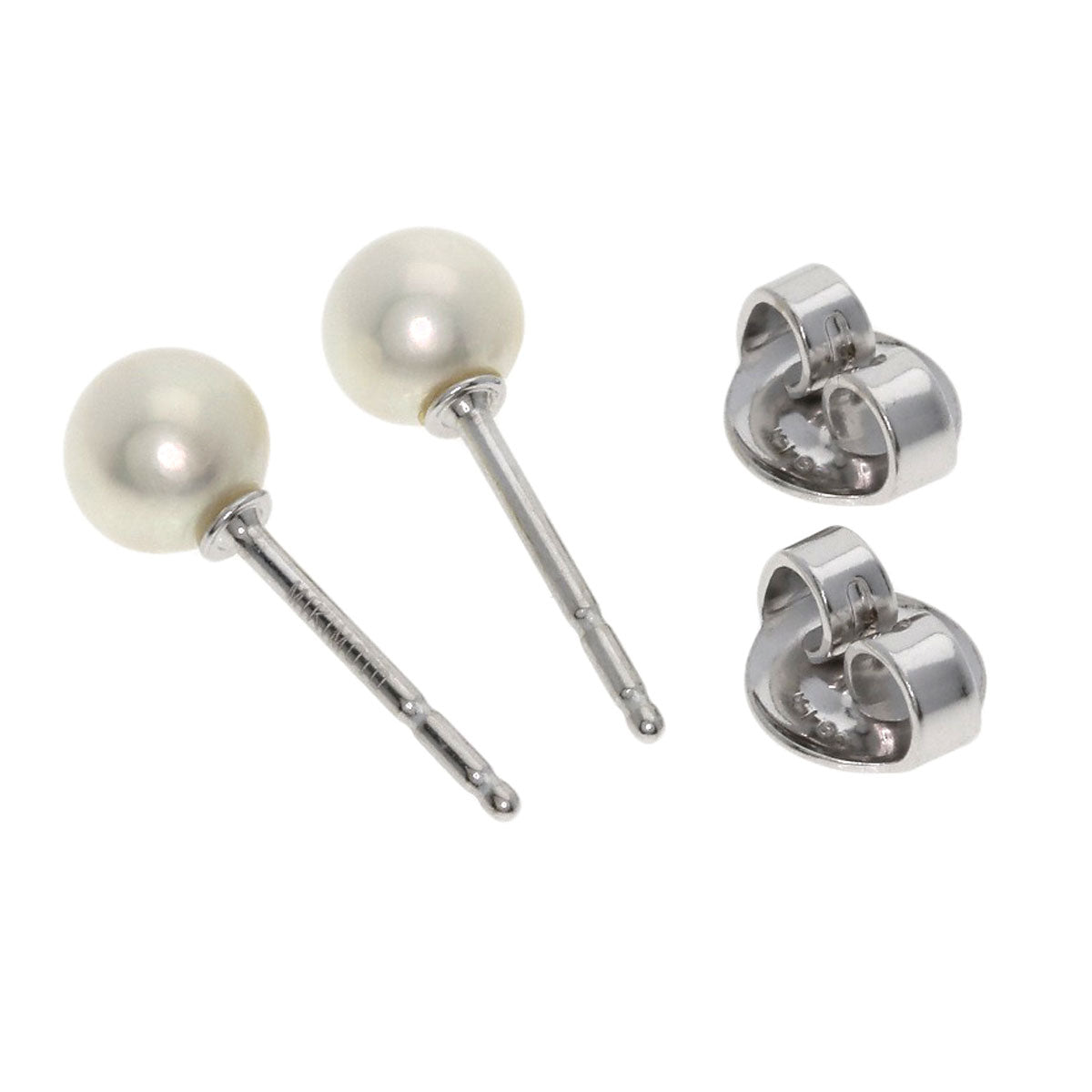 MIKIMOTO Pearl Pearl earring K18 White Gold Ladies [Used]