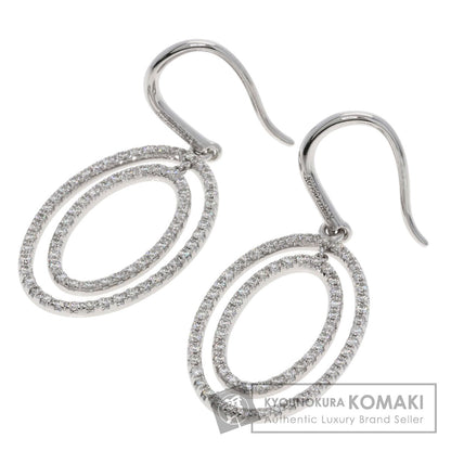 TIFFANY&Co. Metro Double Circle Drop Diamond earring K18 White Gold Ladies [Used]