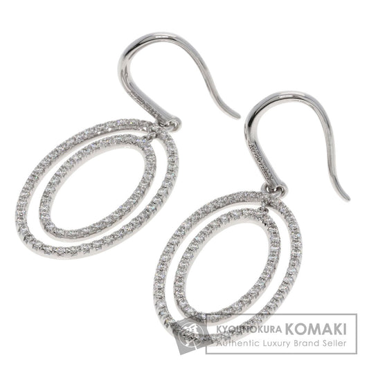 TIFFANY&Co. Metro Double Circle Drop Diamond earring K18 White Gold Ladies [Used]