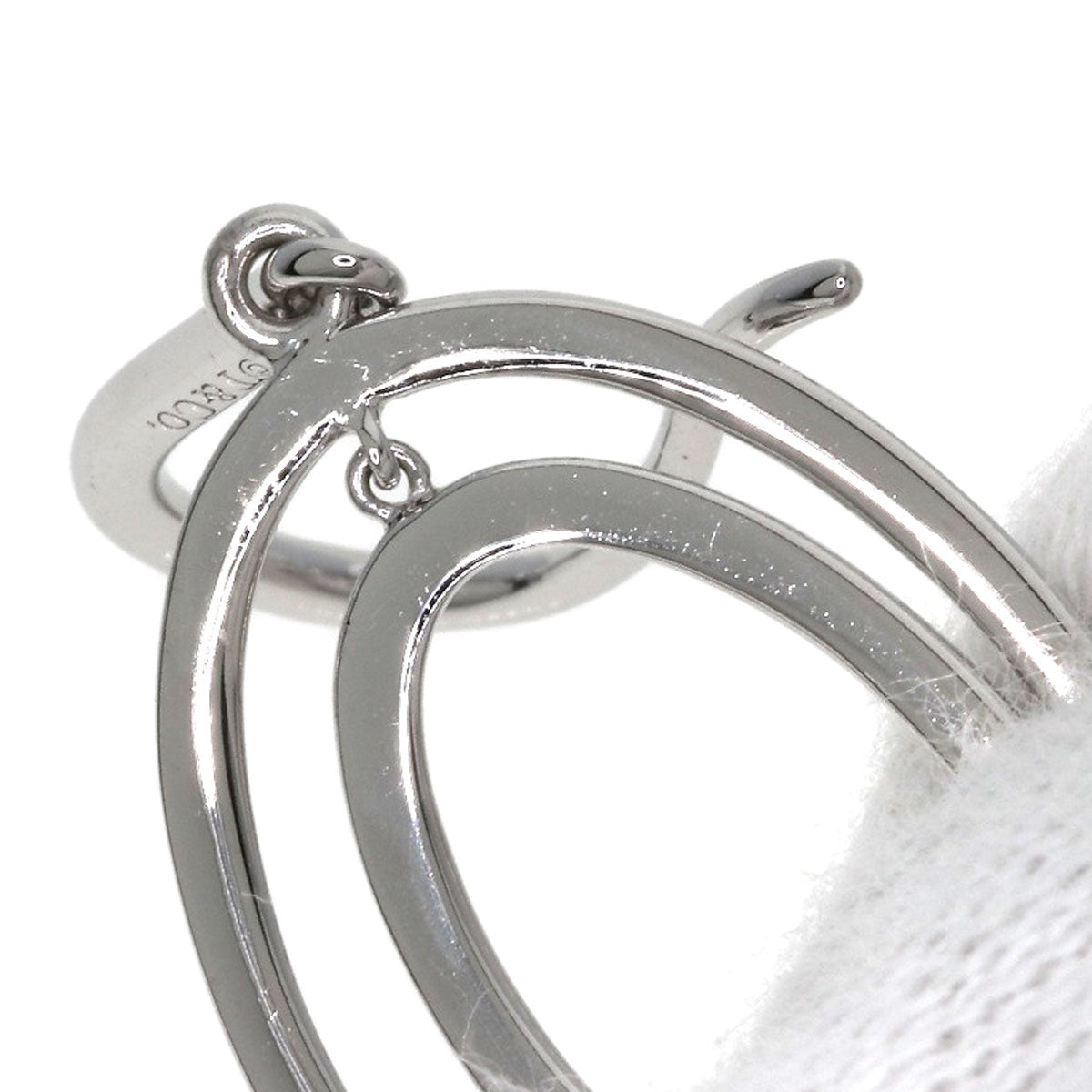 TIFFANY&Co. Metro Double Circle Drop Diamond earring K18 White Gold Ladies [Used]