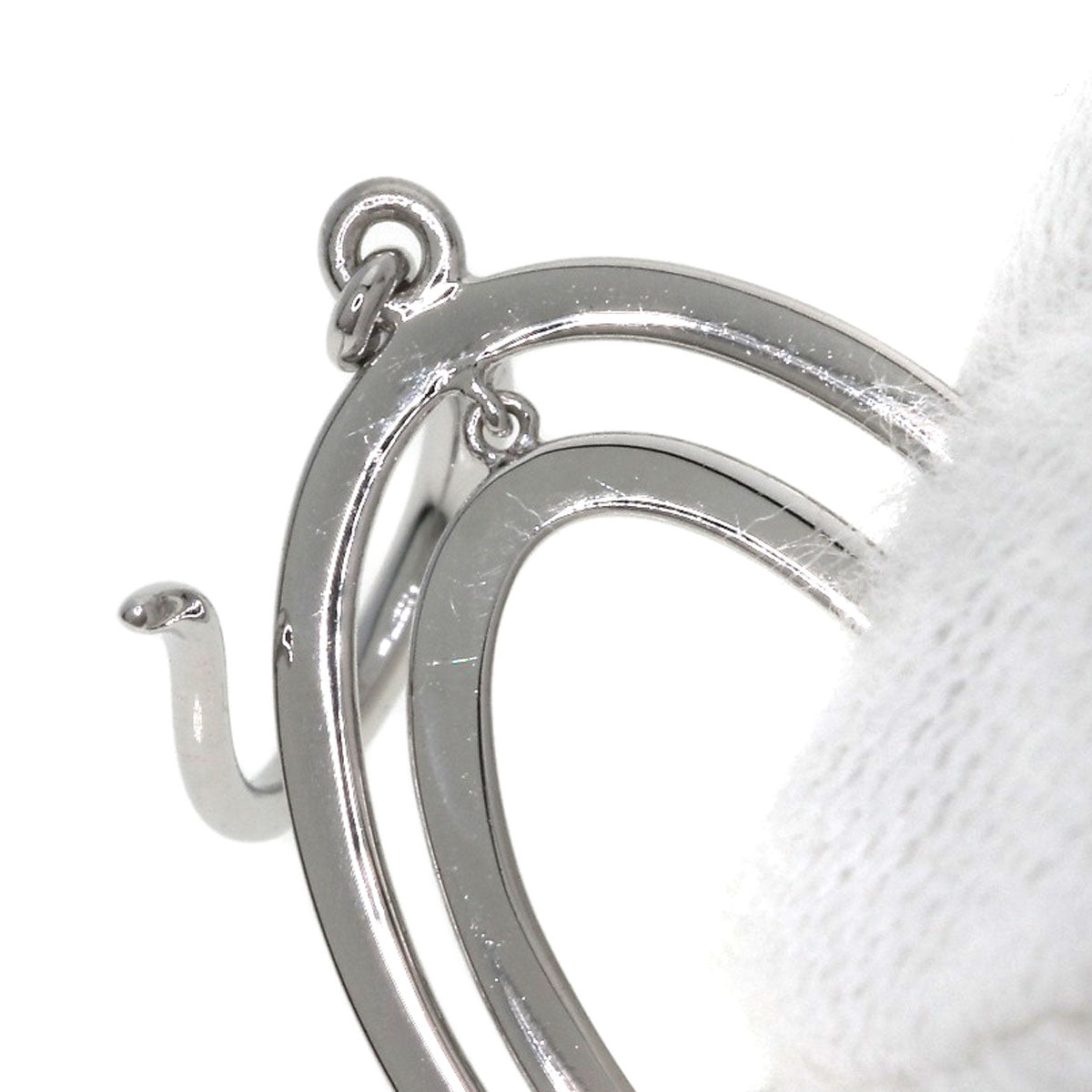 TIFFANY&Co. Metro Double Circle Drop Diamond earring K18 White Gold Ladies [Used]