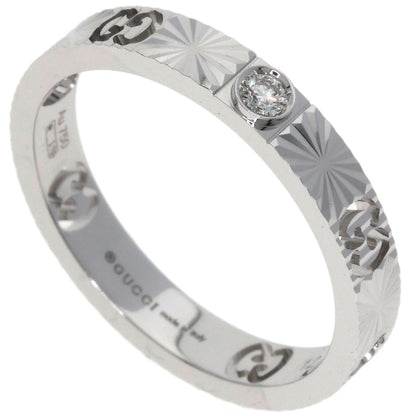 GUCCI Icon 1P Diamond #12 Ring K18 White Gold Ladies [Used]