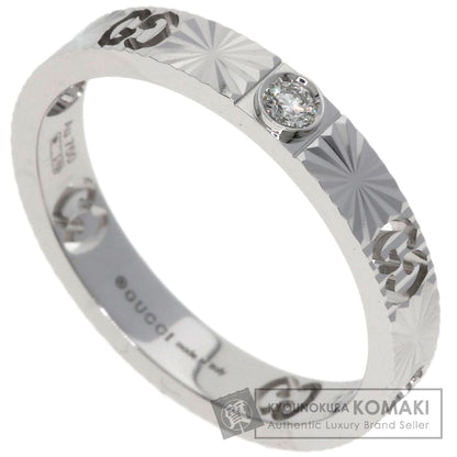 GUCCI Icon 1P Diamond #12 Ring K18 White Gold Ladies [Used]