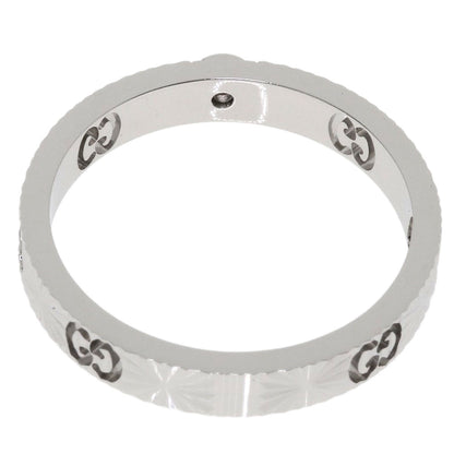 GUCCI Icon 1P Diamond #12 Ring K18 White Gold Ladies [Used]