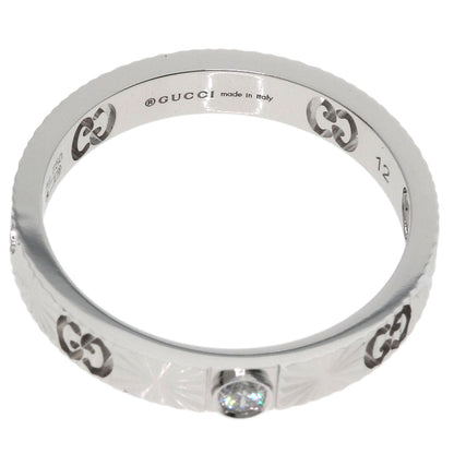 GUCCI Icon 1P Diamond #12 Ring K18 White Gold Ladies [Used]