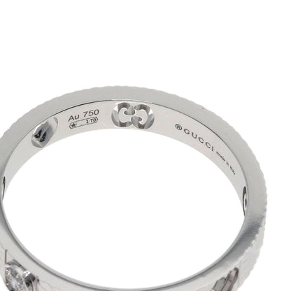 GUCCI Icon 1P Diamond #12 Ring K18 White Gold Ladies [Used]