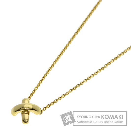 TIFFANY&Co. Cross-stitch Necklace K18 Yellow Gold Ladies [Used]