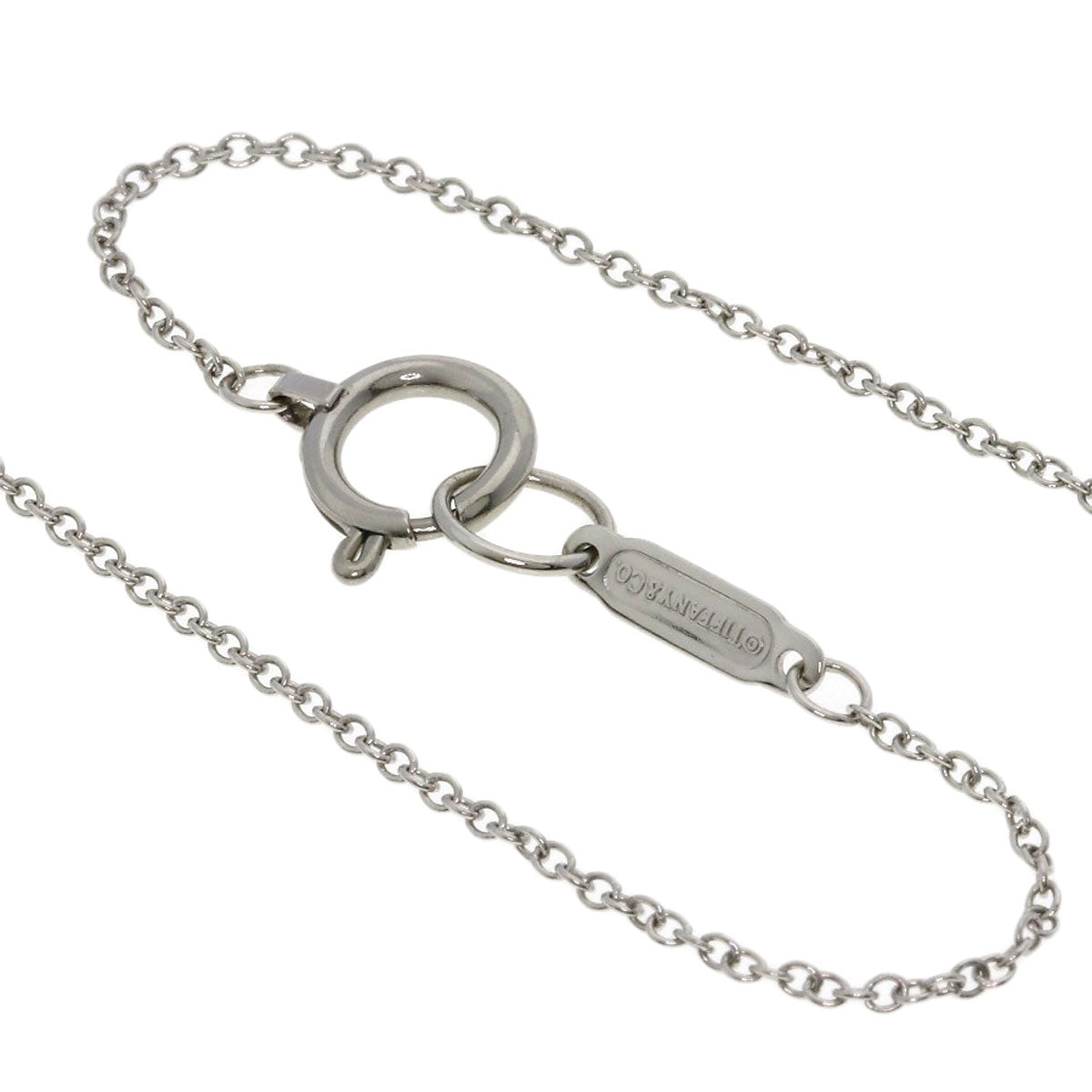 TIFFANY&Co. Solest Aquamarine Diamond Necklace Platinum PT950 Ladies [Used]