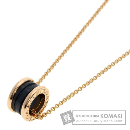 BVLGARI B.zero1 Black Ceramic Necklace K18 Pink Gold Ladies [Used]