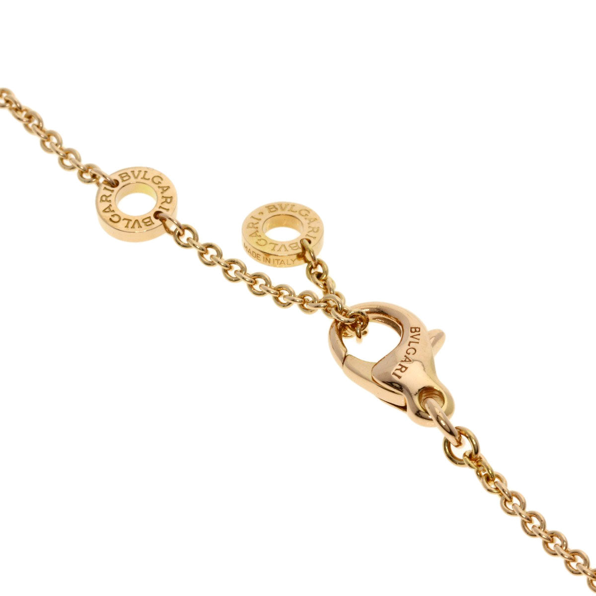 BVLGARI B.zero1 Black Ceramic Necklace K18 Pink Gold Ladies [Used]