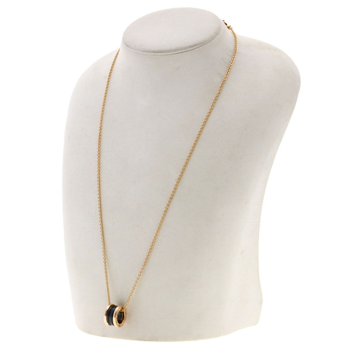 BVLGARI B.zero1 Black Ceramic Necklace K18 Pink Gold Ladies [Used]