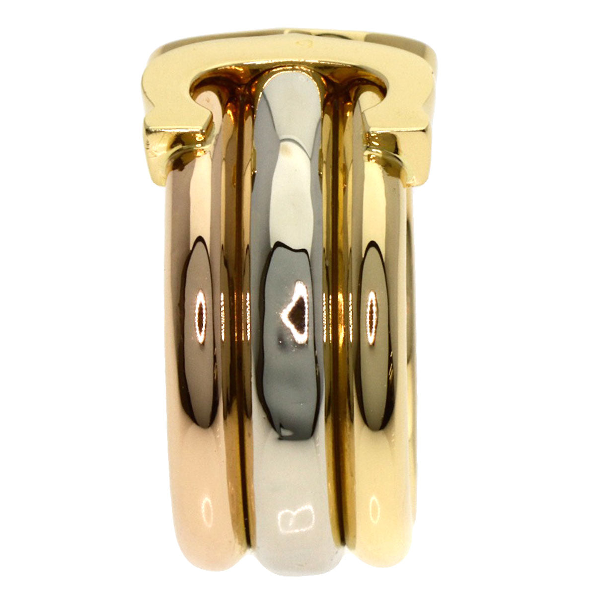 CARTIER 2C LM #46 Ring K18 Yellow Gold 18K Pink GoldLadies [Used]