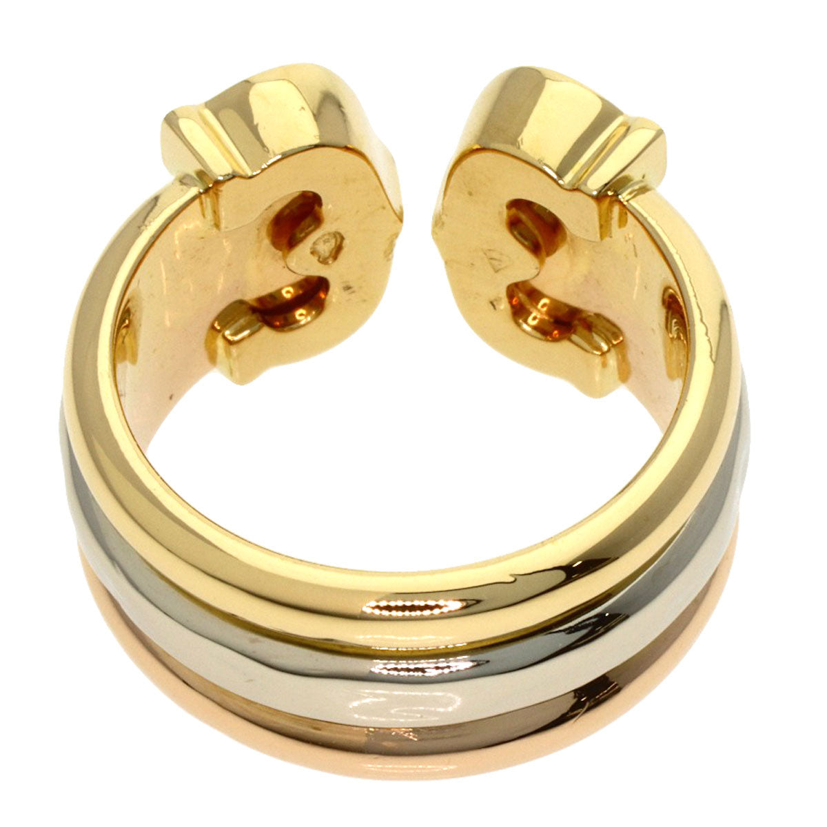CARTIER 2C LM #46 Ring K18 Yellow Gold 18K Pink GoldLadies [Used]
