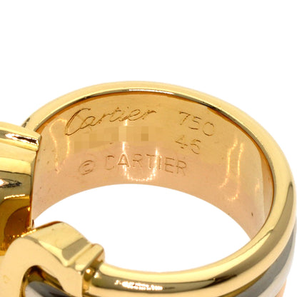 CARTIER 2C LM #46 Ring K18 Yellow Gold 18K Pink GoldLadies [Used]