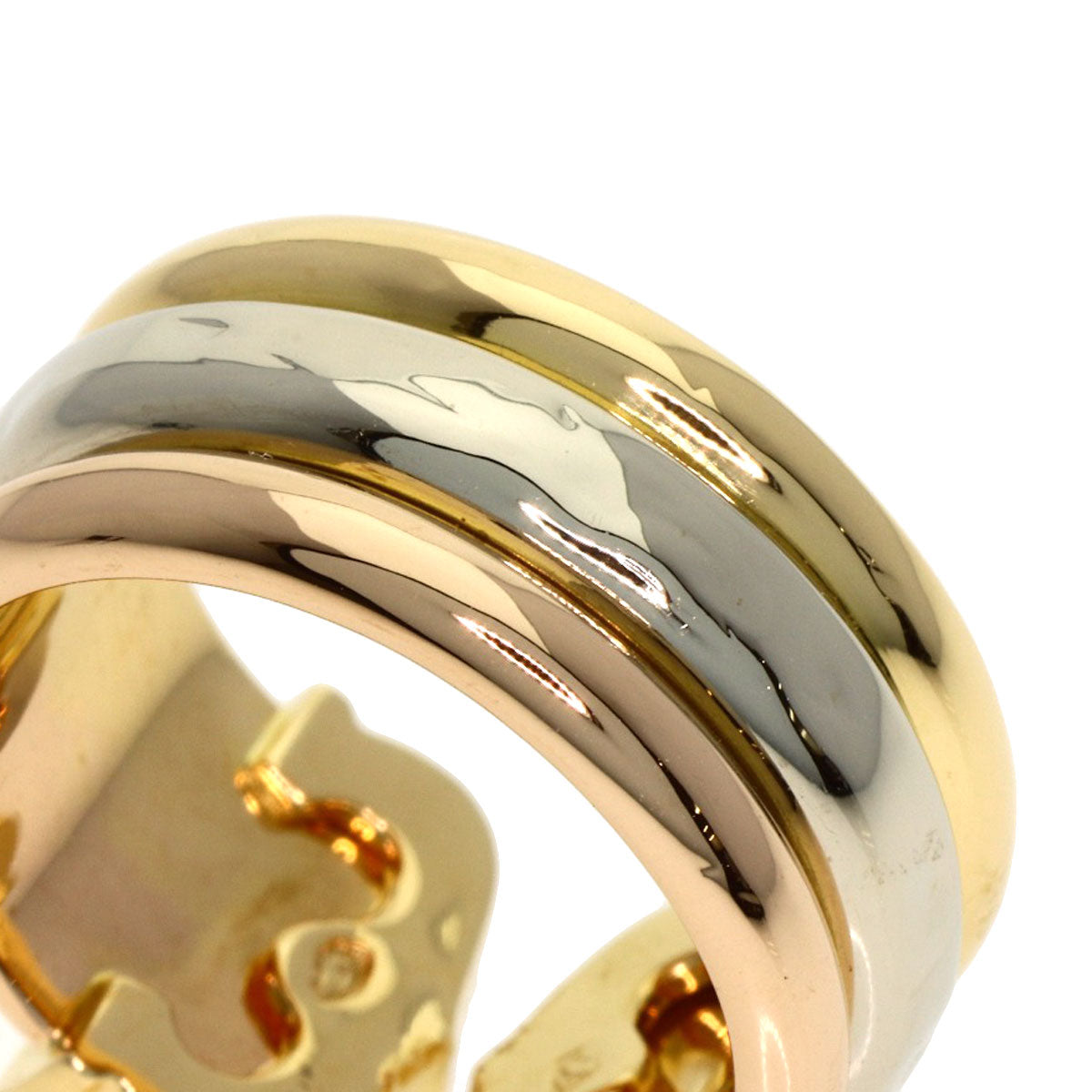 CARTIER 2C LM #46 Ring K18 Yellow Gold 18K Pink GoldLadies [Used]