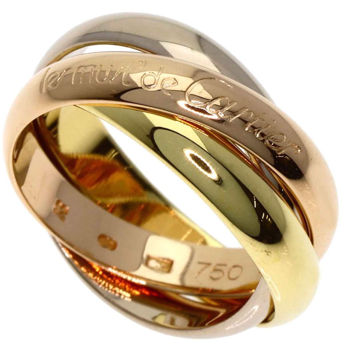 CARTIER Trinity #48 Ring K18 Yellow Gold 18K Pink GoldLadies [Used]