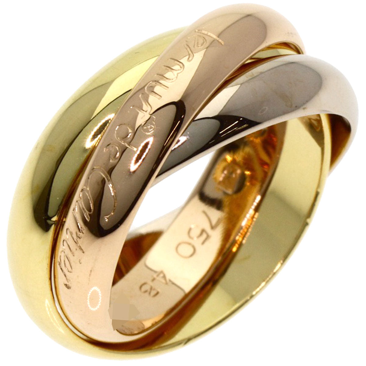 CARTIER Trinity #48 Ring K18 Yellow Gold 18K Pink GoldLadies [Used]