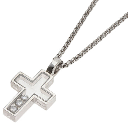 Chopard Cross Happy Diamond Necklace K18 White Gold Ladies [Used]