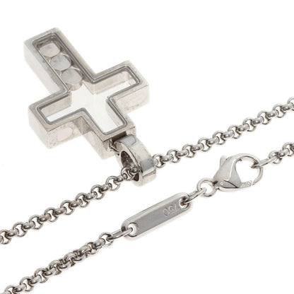 Chopard Cross Happy Diamond Necklace K18 White Gold Ladies [Used]