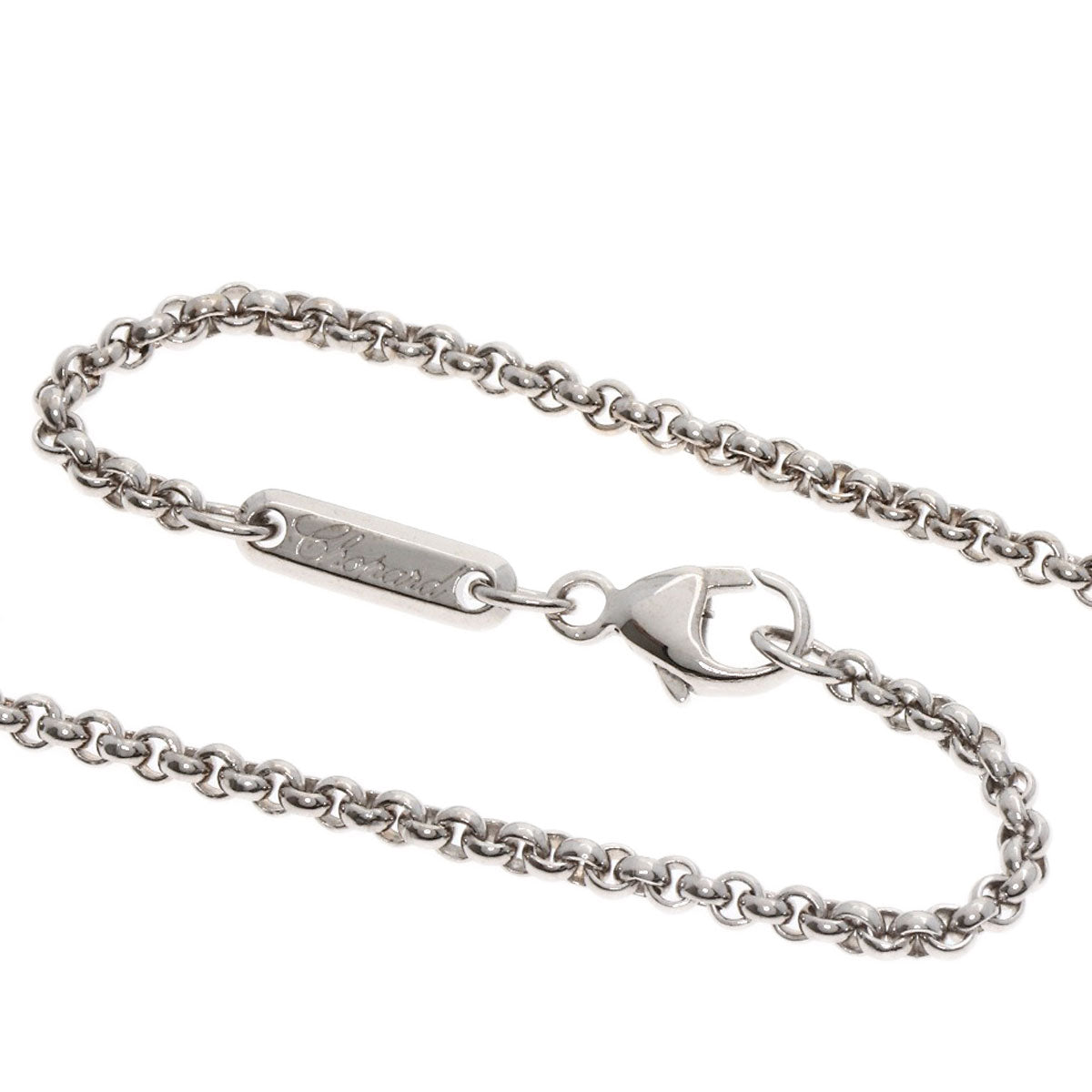 Chopard Cross Happy Diamond Necklace K18 White Gold Ladies [Used]