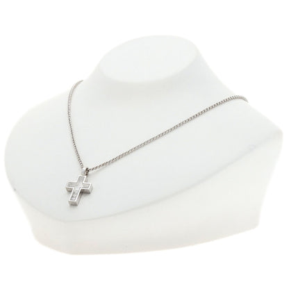 Chopard Cross Happy Diamond Necklace K18 White Gold Ladies [Used]