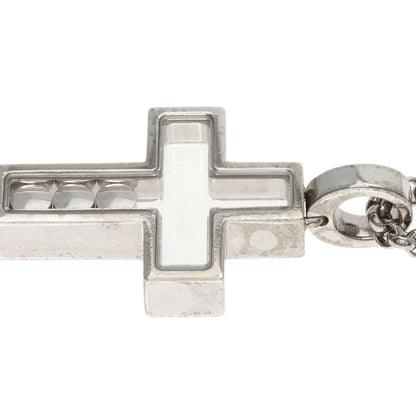 Chopard Cross Happy Diamond Necklace K18 White Gold Ladies [Used]