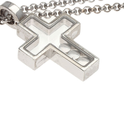 Chopard Cross Happy Diamond Necklace K18 White Gold Ladies [Used]