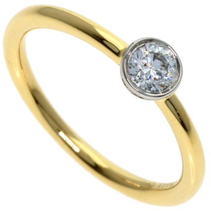 TIFFANY&Co. Bizet 1P Diamond Ring K18 Yellow Gold PT950Ladies [Used]