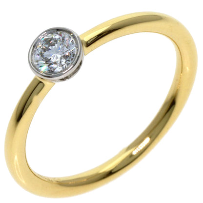 TIFFANY&Co. Bizet 1P Diamond Ring K18 Yellow Gold PT950Ladies [Used]